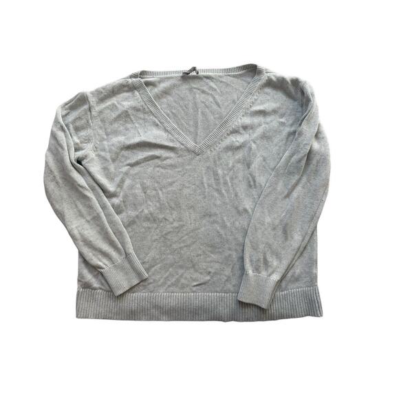 Everlane Women's Grey‎ XS V-Neck Cotton Lightweight Sweater - Picture 1 of 6
